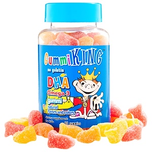 Gummi King, ДГК Омега-3, жевательные конфеты для детей, 60 конфет инструкция, применение, состав, противопоказания