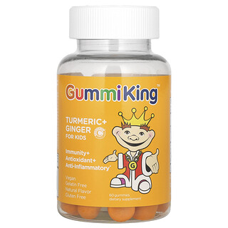 GummiKing, Kunyit + Halia Untuk Kanak-kanak, Mangga, 60 Gummies