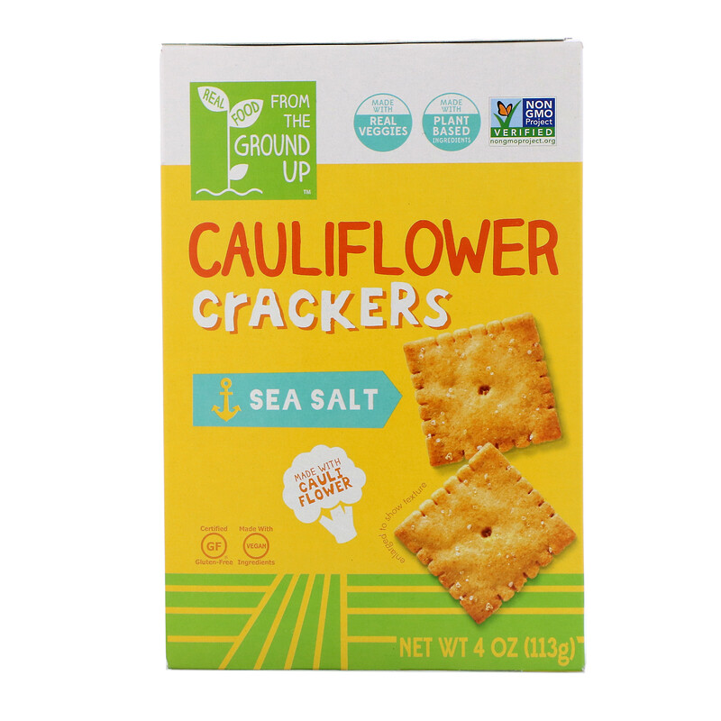 From The Ground Up, Cauliflower Crackers, Sea Salt, 4 oz (113 g) iHerb