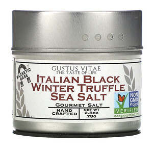 Отзывы о Густус Витаэ, Gourmet Salt, Italian Black Winter Truffle Sea Salt, 2.8 oz (78 g)
