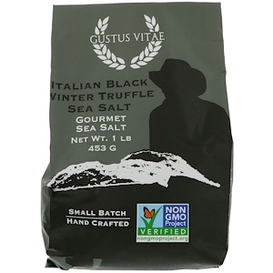 Отзывы о Густус Витаэ, Gourmet Salt, Italian Black Winter Truffle Sea Salt, 1 lb (453 g)