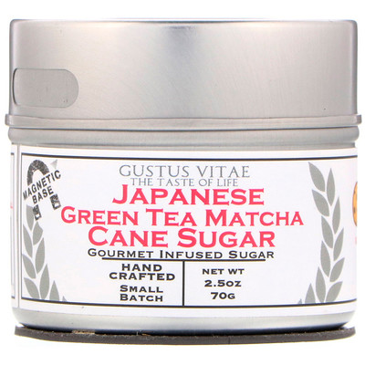 

Gustus Vitae Тростниковый сахар, японский зеленый чай матча, 2,5 унц. (70 г)