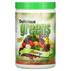Greens World, 美味Greens 8000多種綠色食物粉，漿果味，10.6盎司（300克）