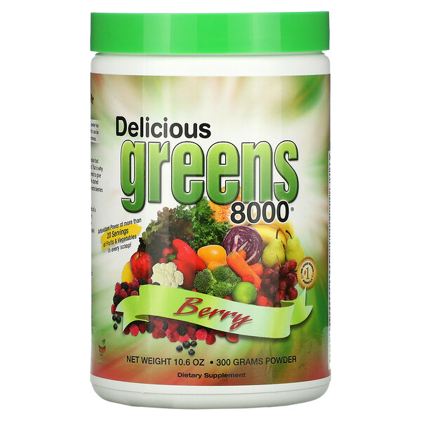 Delicious Greens 8000, Berry , 10.6 oz (300 g)
