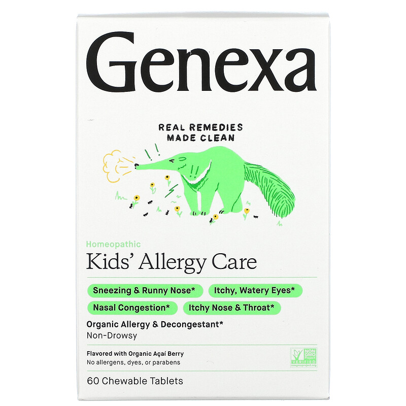 Genexa, Kids´ Allergy Care, Allergy & Decongestant, Organic Acai Berry