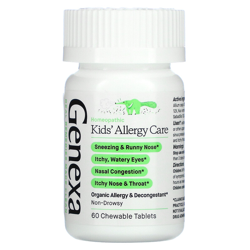 Genexa, Kids´ Allergy Care, Allergy & Decongestant, Organic Acai Berry