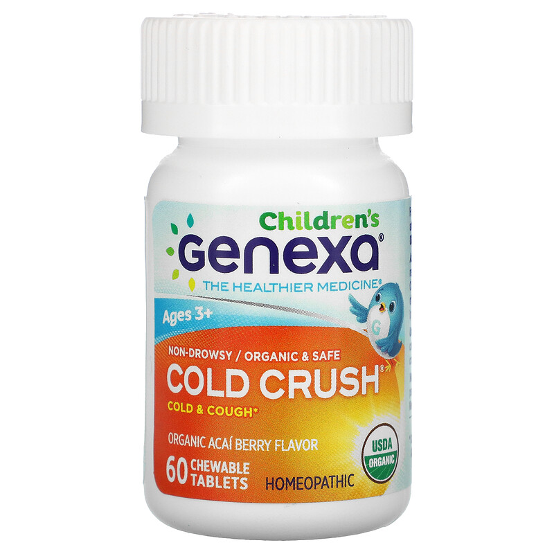 Genexa, Children's Cold & Cough, Cold Crush, Organic Acai Berry Flavor
