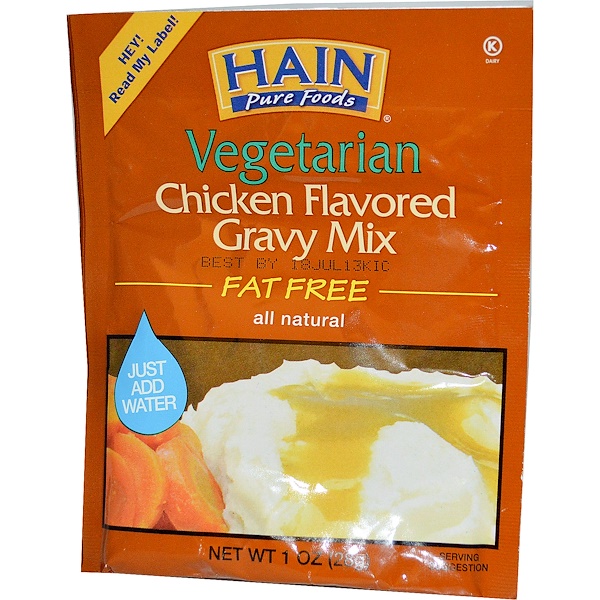 Hain Pure Foods, Vegetarian Chicken Flavored Gravy Mix, 1 oz (28 g) (Discontinued Item) 