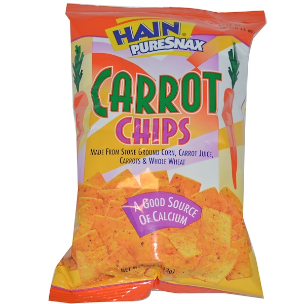 Hain Pure Foods, PureSnax, Carrot Chips, 4 oz (113 g) (Discontinued Item) 