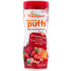 Happy Family Organics, Superfood Puffs Veggie, Fruit & Grain, Strawberry & Beet, 2.1 oz (60 g)