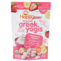 Happy Family Organics, Organic Greek Yogis, Strawberry Banana, 1 oz (28 g)