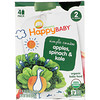 Happy Family Organics, Organics, Stage 2, Simple Combos, Apples, Spinach & Kale, 4 Pouches, 4 oz (113 g) Each