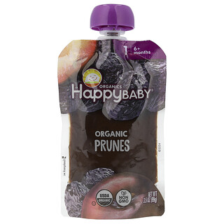 Happy Family Organics, Happy Baby, Organic Baby Food, Stage 1, Prunes, 3.5 oz (99 g)