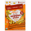 Happy Family Organics, Organics Happy Tot, Love My Veggies, Chickpea Straws Snack Bags, Organic Sweet Potato & Rosemary, 5 Bags, 0.25 oz (7 g) Each
