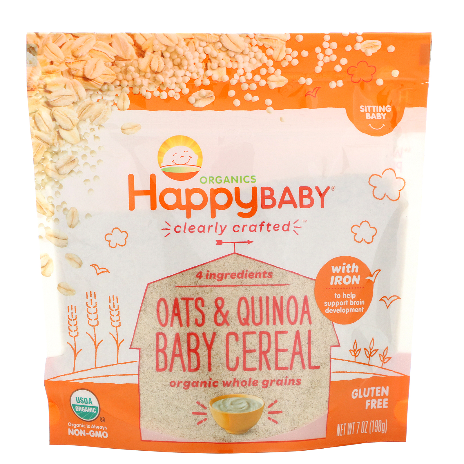 happy baby organic baby cereal
