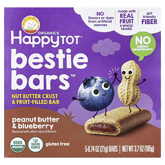 HappyTot®, Bestie Bars™, арахісова паста й лохина, 5 шт. по 21 г
