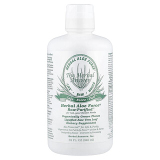 Herbal Answers, Herbal Aloe Force®, Raw Purified™, 946 ml (32 oz. líq.)