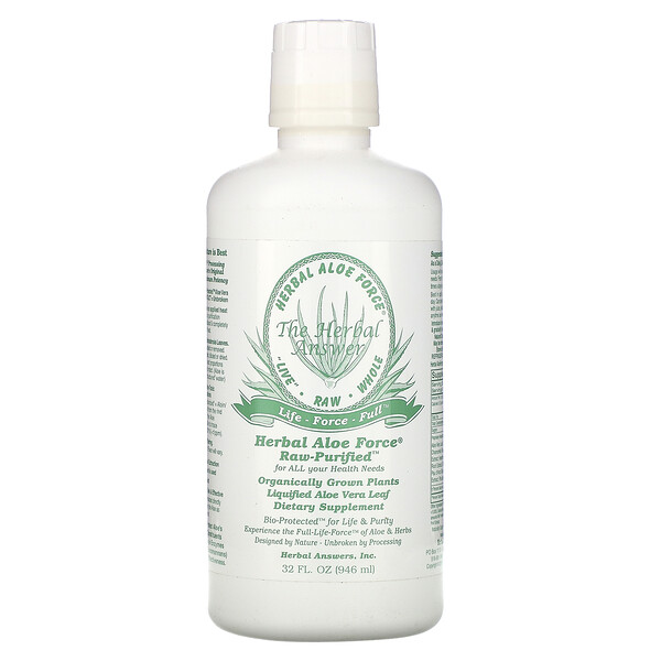Herbal Aloe Force, Raw Purified, 32 fl oz (946 ml)