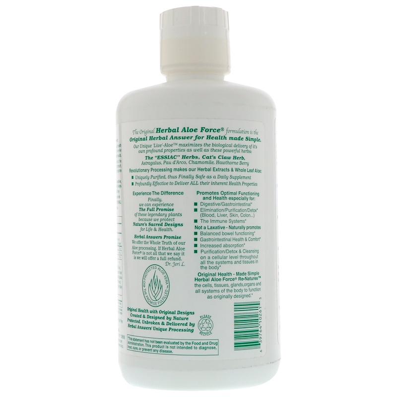 Herbal Answers, Herbal Aloe Force, Raw Purified, 32 fl oz (946 ml) iHerb