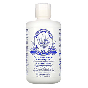 Отзывы о Хербал Ансверс ИНк, Pure Aloe Force, Liquified Aloe Vera Leaf, 32 fl oz (946 ml)