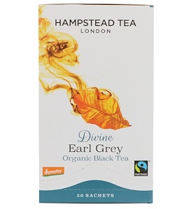 Отзывы о Хампстед Ти, London, Organic Black Tea, Divine Earl Grey, 20 Sachets, 1.41 oz (40 g)
