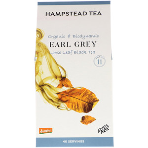 Отзывы о Хампстед Ти, Organic & Biodynamic, Loose Leaf Black Tea, Earl Grey, 3.53 oz (100 g)