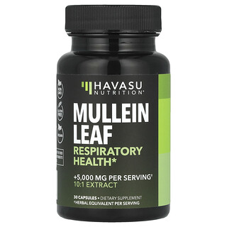 Havasu Nutrition, Daun Mullein, 500 mg, 30 Kapsul