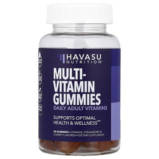 Havasu Nutrition, Multivitamin Gummies, Orange, Strawberry & Cherry,  60 Gummies