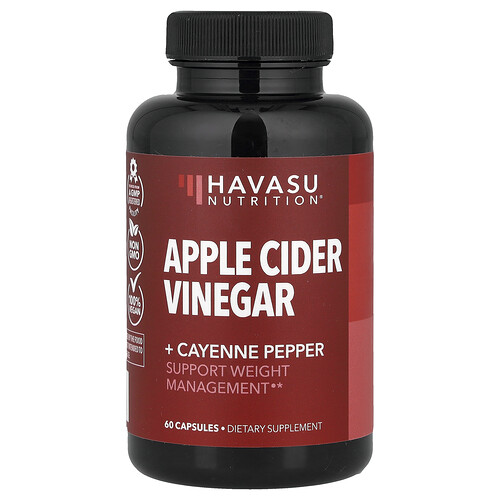 Havasu Nutrition Apple Cider Vinegar + Cayenne Pepper , 60 Capsules