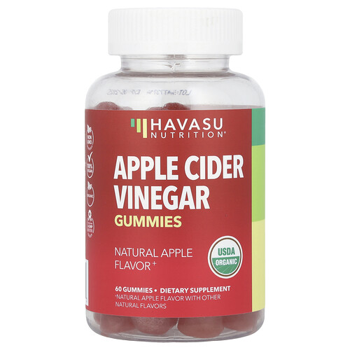 Havasu Nutrition Apple Cider Vinegar Gummies, Natural Apple, 60 Gummies