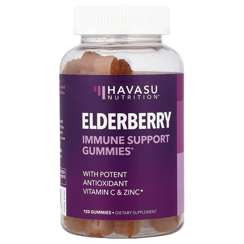 Havasu Nutrition Elderberry, Immune Support Gummies, 120 Gummies