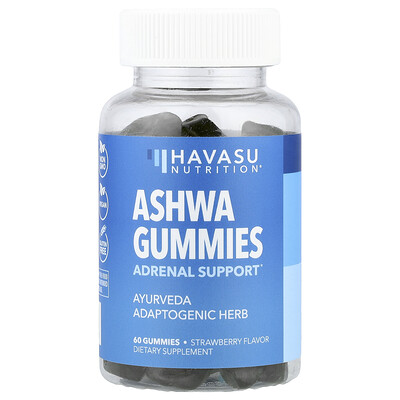 Havasu Nutrition, Gomitas de Ashwa, Fresa, 60 gomitas