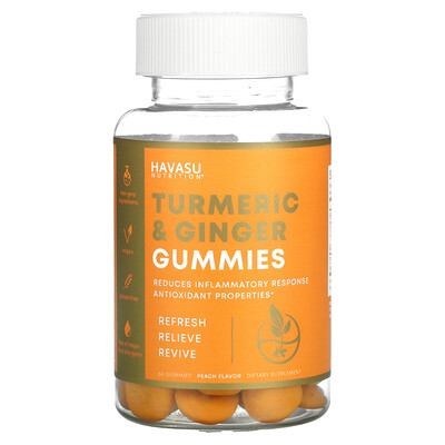 

Havasu Nutrition Turmeric & Ginger Gummies Peach 60 Gummies