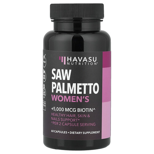 Havasu Nutrition, Saw Palmetto Women's + Biotin, 60 Kapseln