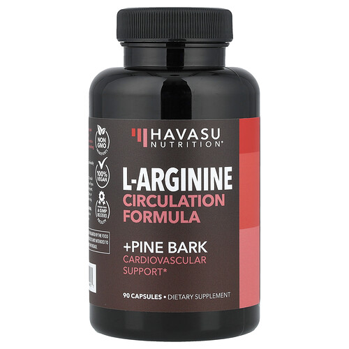 Havasu Nutrition, L-Arginin, Circulation Formula + Kiefernrinde, 90 Kapseln