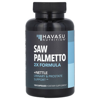 Havasu Nutrition, Palma enana americana, Fórmula doble más ortiga, 120 cápsulas