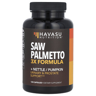 Havasu Nutrition, Saw Palmetto, 3x Formula + Τσουκνίδα / Κολοκύθα, 120 Κάψουλες