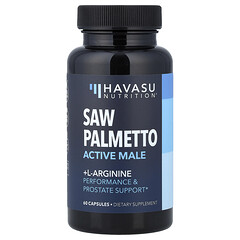 Saw Palmetto + L-аргінін, активний чоловічий смак, 60 капсул