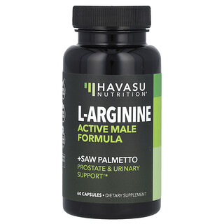 Havasu Nutrition, L-Arginine, Active Male Formula + Saw Palmetto, 60 Capsules