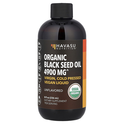 Havasu Nutrition Organic Black Seed Oil, Unflavored, 8 fl oz (236 ml)