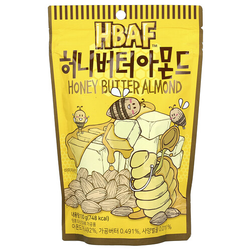 Hbaf Honey Butter Almond, 4.23 oz (120 g)
