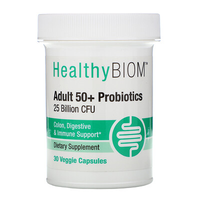 

HealthyBiom Пробиотики для людей старше 50 лет, 25 млрд КОЕ, 30 растительных капсул