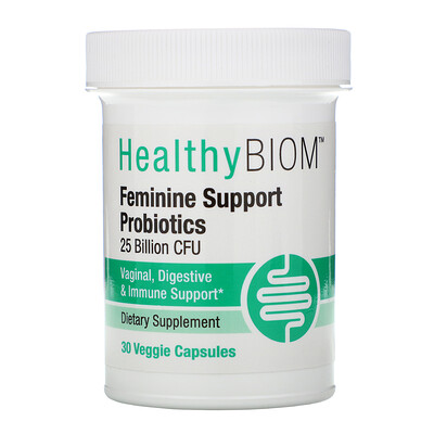 HealthyBiom Пробиотики для поддержания женского здоровья, 25 млрд КОЕ, 30 растительных капсул