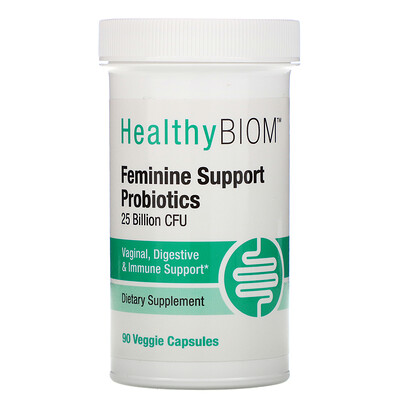 HealthyBiom Пробиотики для поддержания женского здоровья, 25 млрд КОЕ, 90 растительных капсул