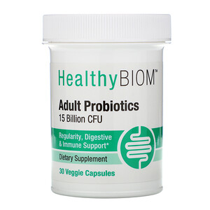 Отзывы о HealthyBiom, Adult Probiotics, 15 Billion CFU, 30 Veggie Capsules