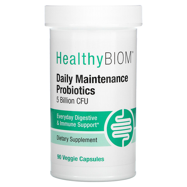 Daily Maintenance Probiotics, 5 Billion CFUs, 90 Veggie Capsules