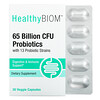 HealthyBiom, 65 Billion CFU Probiotics, 65 Milliarden KBE Probiotika, 30 vegetarische Kapseln