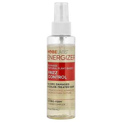 Hobe Labs, Energizante, Control del frizz, Para cabello seco, dañado y teñido, 118 ml (4 oz. líq.)