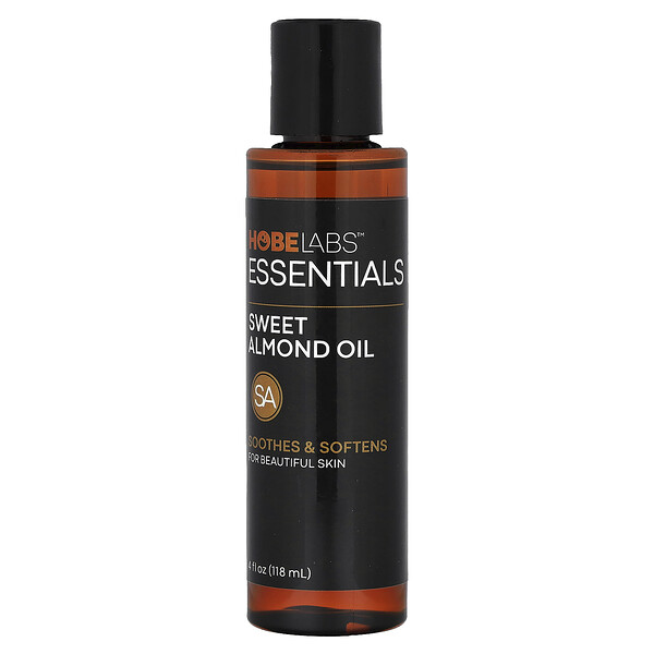 Hobe Labs Essentials, Sweet Almond Oil, 4 fl oz (118 ml)