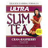 Хоуб Лэбс, Ultra Slim чай, -малина, без кофеина 24 травяных чайных пакетиков, 1.69 унции (48 г)